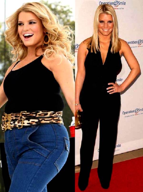 When did Jessika Simpson lose weight before and after photo